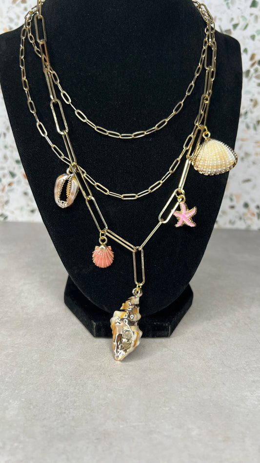 3 layered shell necklace