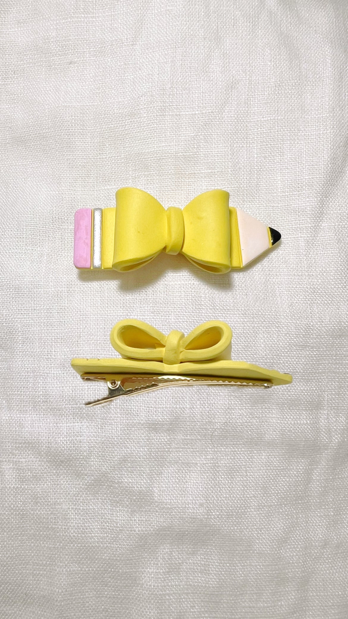 Pencil hair barrettes